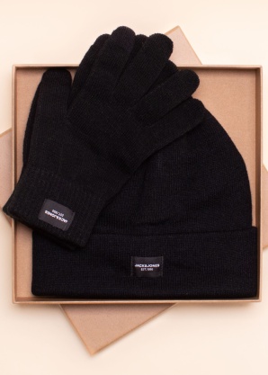 Jack & Jones žieminės kepurės ir pirštinių komplektas Beanie