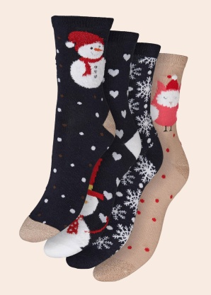 Vero Moda kojines 4 poros Elf dovanų dėžutėje