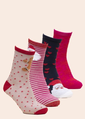 Vero Moda kojines 4 poros Elf dovanų dėžutėje