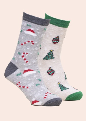 Only kojinių dovanų dėžutė 2 poros Christmas