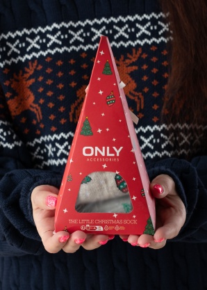 Only kojinių dovanų dėžutė 2 poros Christmas