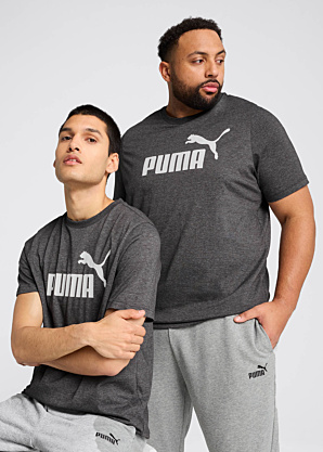 Puma marškinėliai Ess No.1 Logotipas Heather