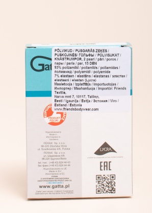 Gatta puskojinės 2paari 15den