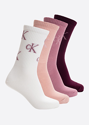 Calvin Klein dovanų dėžutėje kojinės Lurex Aop 4 poros