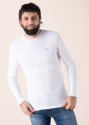 Tommy Jeans marškinėliai Tjm Original Rib Longsleeve Tee