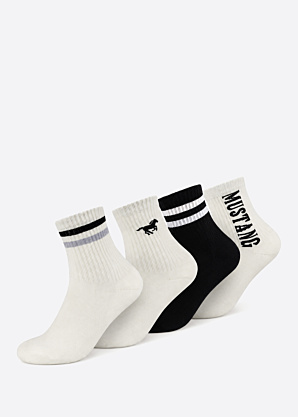 Mustang kojinės Organic Cotton Ocs Tennis Quarter 4 pack