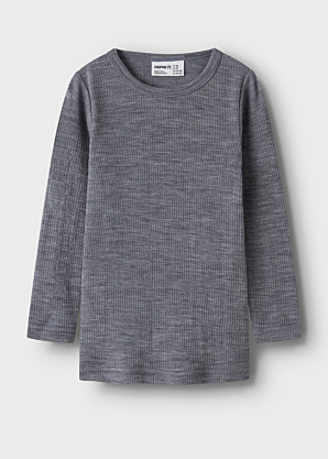 Name It Mini Merino vilnos termo marškinėliai Wax Wool Rib