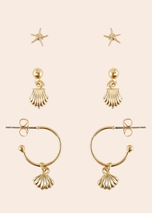 Pieces auskarai 3 poros