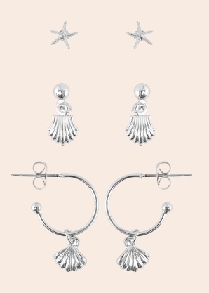 Pieces auskarai 3 poros