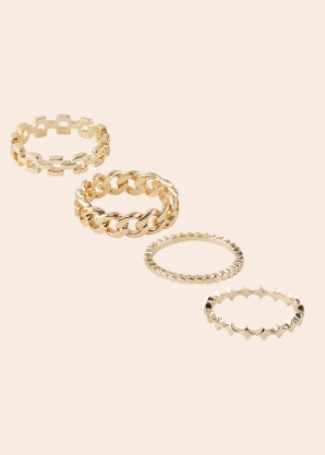 Pieces žiedai „Lis“ 4 vnt