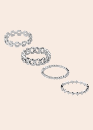 Pieces žiedai „Lis“ 4 vnt