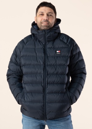 Tommy Jeans pavasario-rudens pūkinė striukė Hooded