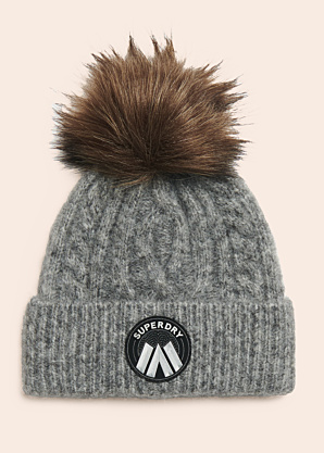 SuperDry žieminė kepurė Cable Luxe